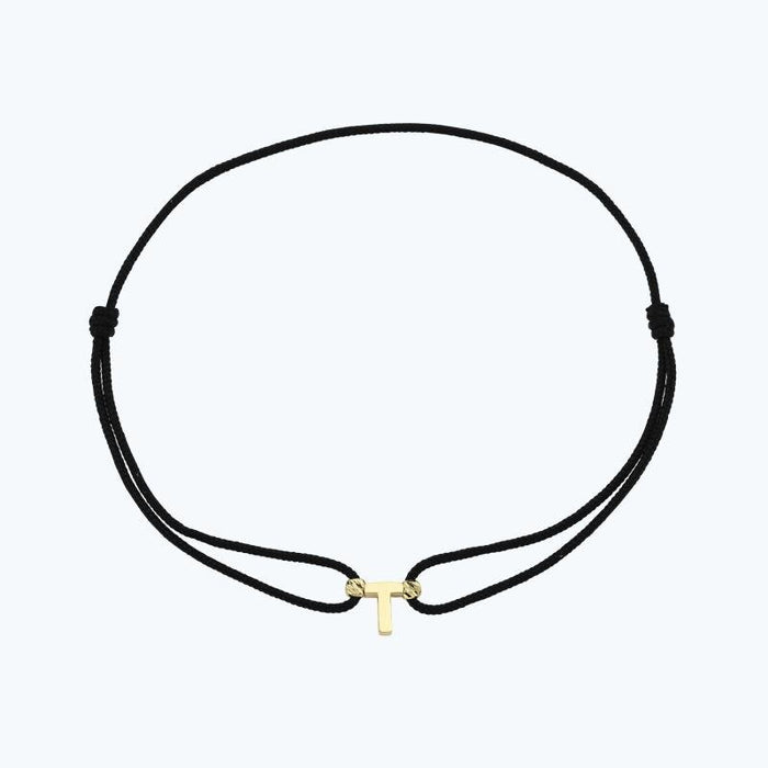 T-Armband mit goldener Schnur