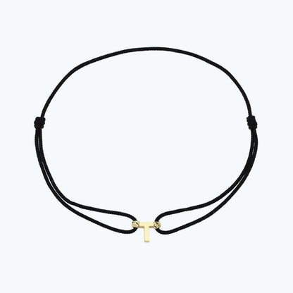 T-Armband mit goldener Schnur