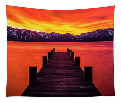 Tahoe Ablaze By Brad Scott - Tapestry