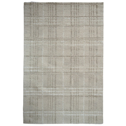 Tartan Neutral Hand Tufted Rug Rectangle image