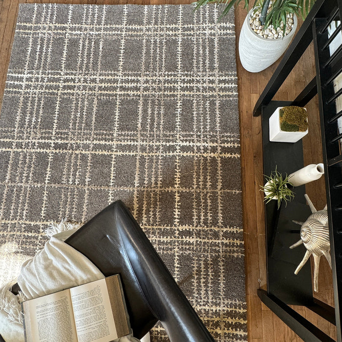Tartan Peppercorn Hand Tufted Rug Rectangle image