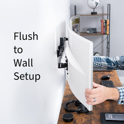 Telescoping dual monitor wall mount.