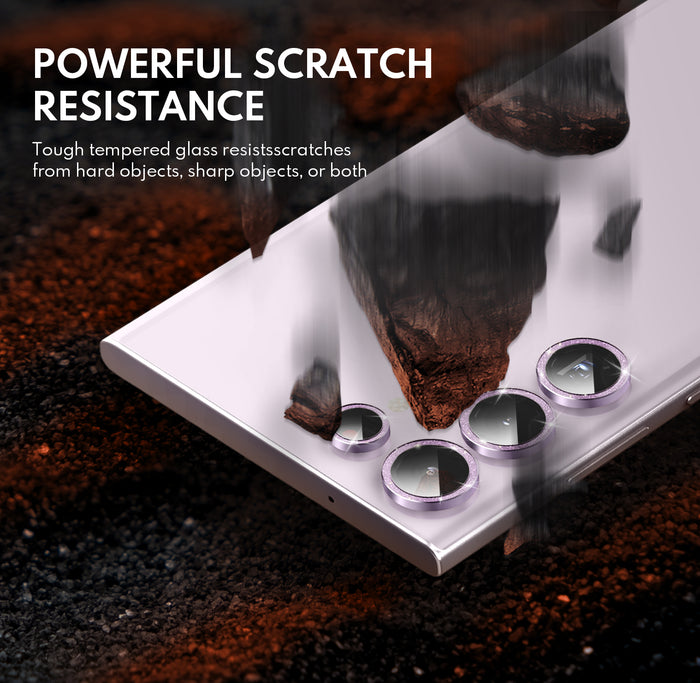 Tempered Glass Camera Lens Protector  for Galaxy S23 Ultra-Glimmer Purple