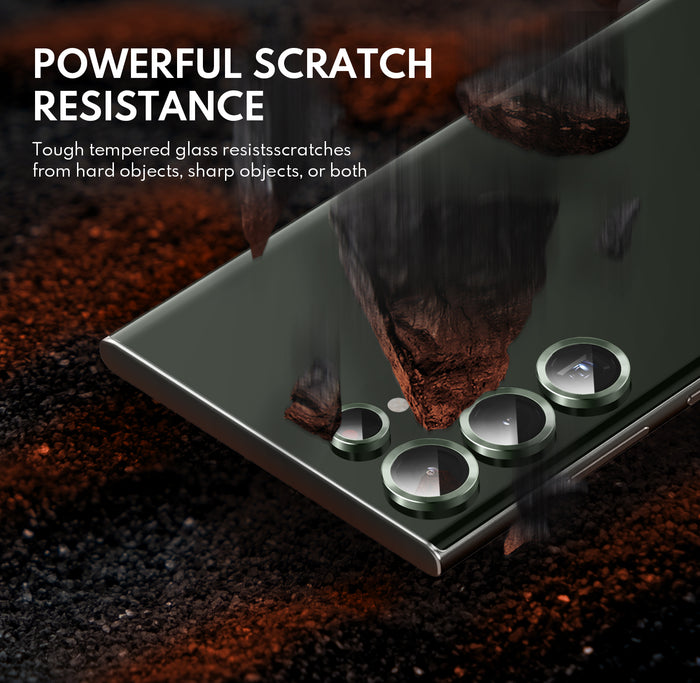 Tempered Glass Camera Lens Protector  for Galaxy S23 Ultra-Green