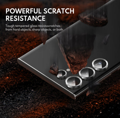 Tempered Glass Camera Lens Protector  for Galaxy S23 Ultra-Silver