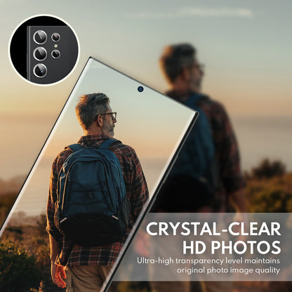Tempered Glass Camera Lens Protector  for Galaxy S23 Ultra-Silver