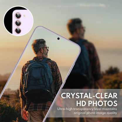 Tempered Glass Camera Lens Protector for Galaxy S23/S23 Plus-Glimmer Pink