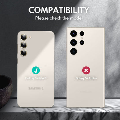 Tempered Glass Camera Lens Protector for Galaxy S23/S23 Plus-Gold
