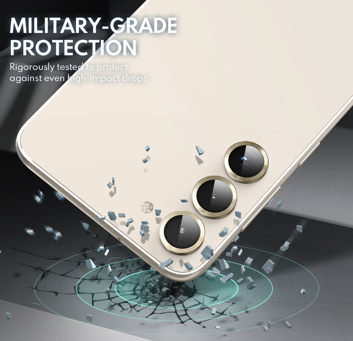 Tempered Glass Camera Lens Protector for Galaxy S23/S23 Plus-Gold