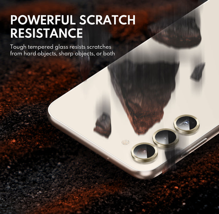Tempered Glass Camera Lens Protector for Galaxy S23/S23 Plus-Gold