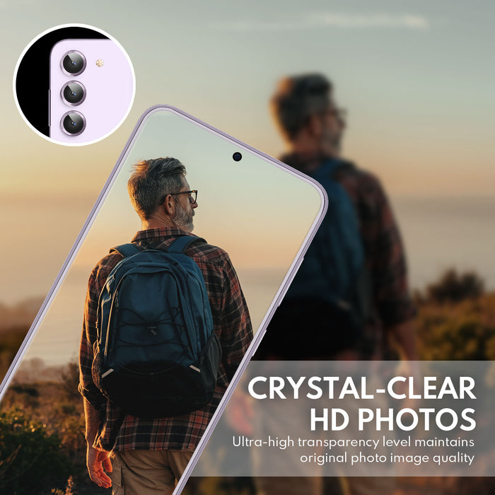 Tempered Glass Camera Lens Protector for Galaxy S23/S23 Plus-Rose Gold