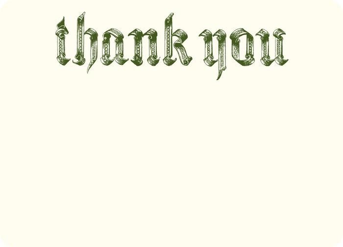 Thank You Greeting Card