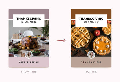 Ladystrategist Thanksgiving Canva Planner Template instagram canva templates social media templates etsy free canva templates