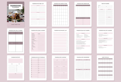 Ladystrategist Thanksgiving Canva Planner Template instagram canva templates social media templates etsy free canva templates