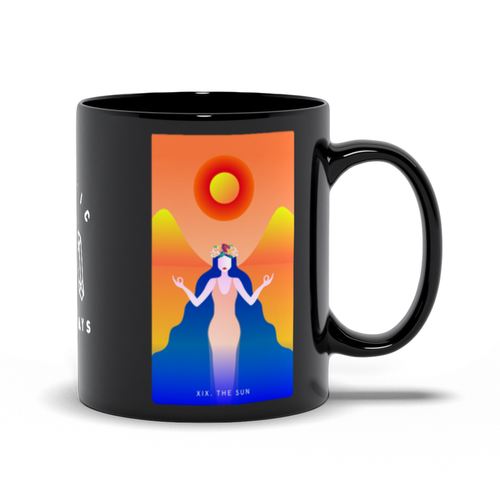 The Sun Black Mug