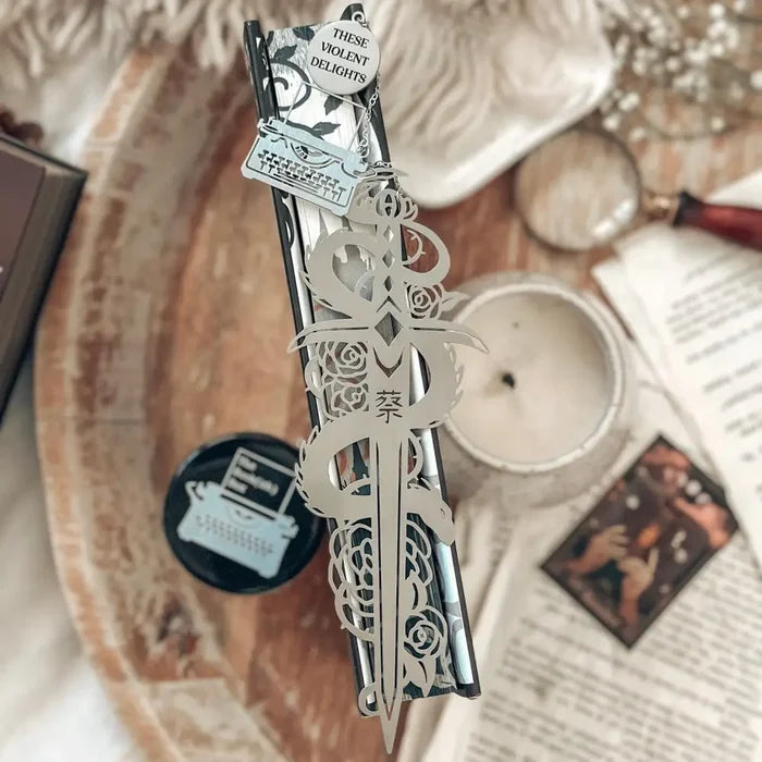 These Violent Delights Inspired: Juliet’s Dagger Metal Bookmark