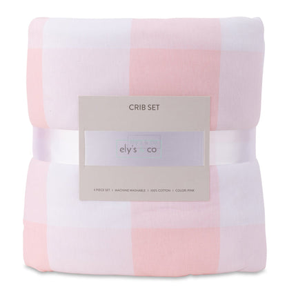 Gift-Ready Baby Gingham Crib Ensemble