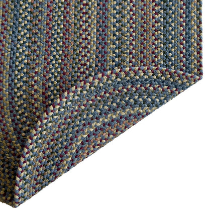 Timber Haven Dark Blue Multi Braided Rug Oval image