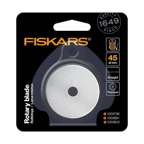 Titanium replacement rotary blade - straight cut - diameter 45 mm - Fiskars
