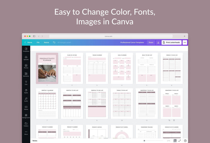 Ladystrategist To Do Lists And Productivity Planner Canva Template instagram canva templates social media templates etsy free canva templates