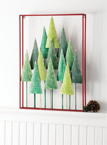 Metal Christmas tree wall decor