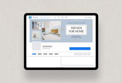 Ladystrategist Trends for home Facebook Cover Canva Template instagram canva templates social media templates etsy free canva templates