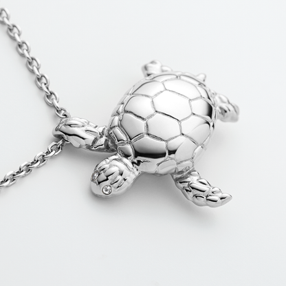 Turtle Big Halskette Silber