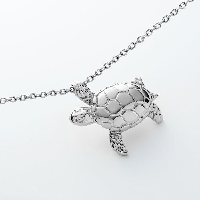 Turtle Big Halskette Silber