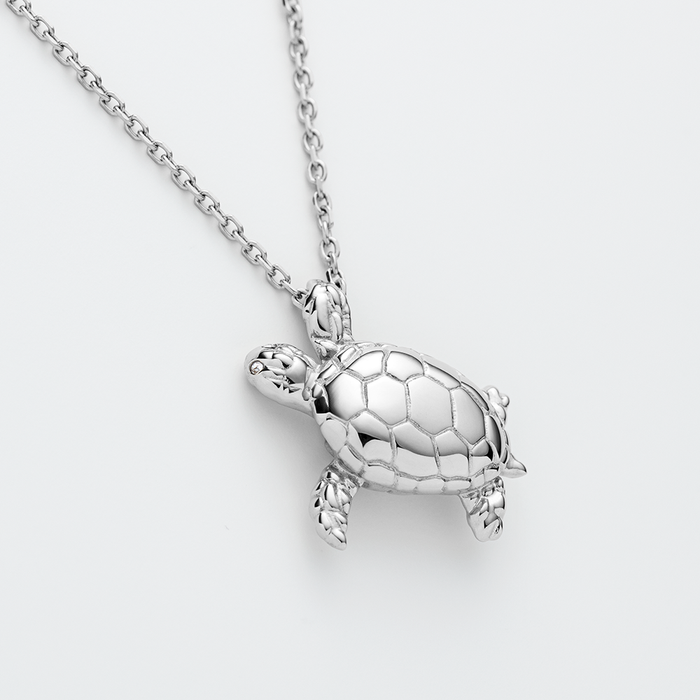 Turtle Big Halskette Silber