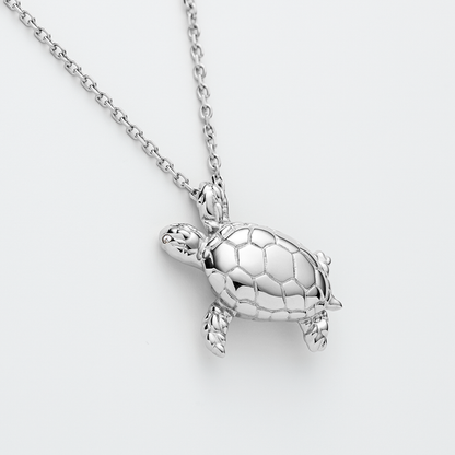 Turtle Big Halskette Silber