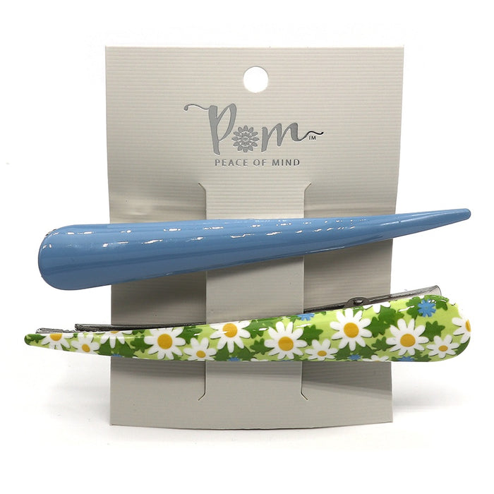 Twin Pack Bill Clips - Lime Green & Blue