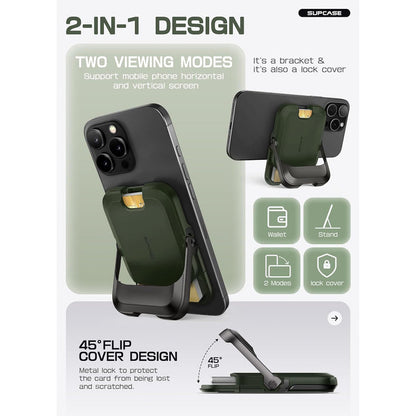 UB Mag Vault Magnetic Wallet with Stand - Battle Green