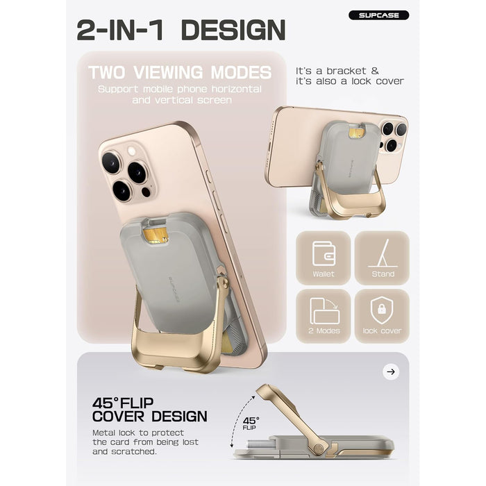 UB Mag Vault Magnetic Wallet with Stand - Gold