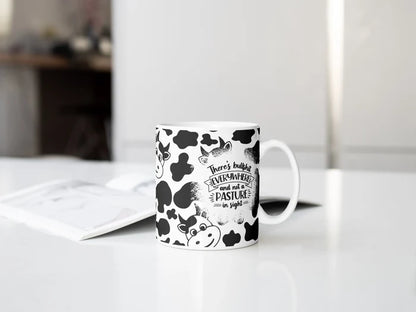 Udderly Over the Bullshit | Funny Cow Print Coffee Mug | 1314 Creations