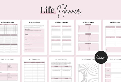 Ladystrategist Ultimate Life Planner Canva Template instagram canva templates social media templates etsy free canva templates
