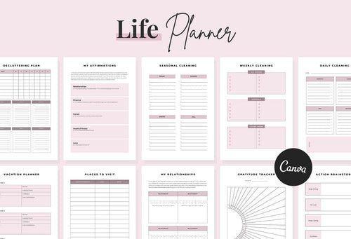 Ladystrategist Ultimate Life Planner Canva Template instagram canva templates social media templates etsy free canva templates