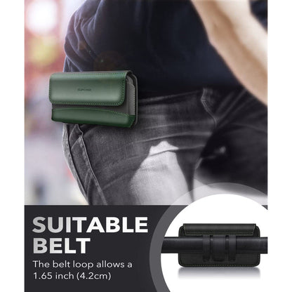 Universal Belt Clip Cell Phone Holster for Galaxy Fold and Large Phones-Green