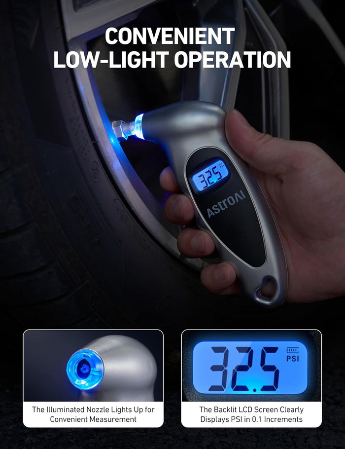 Universal Motorcycle / ATV / Scooter | Digital Tire Pressure Gauge (TOOL-MM15)