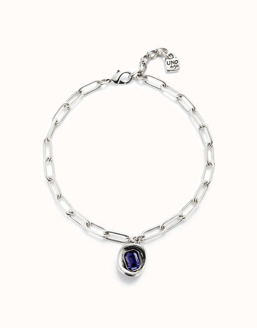 UNOde50 Chain Necklace With Blue Crystals