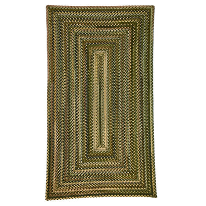 Uwharrie Ridge Forest Path Braided Rug Concentric Rectangle image