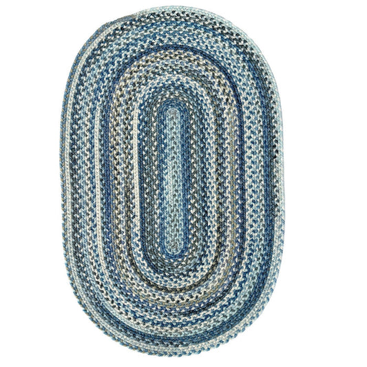 Uwharrie Ridge River Rock Braided Rug Oval image
