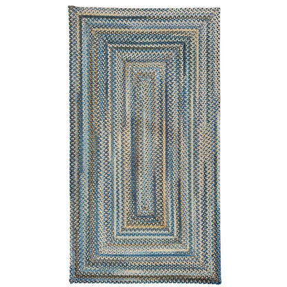 Uwharrie Ridge River Rock Braided Rug Concentric Rectangle image