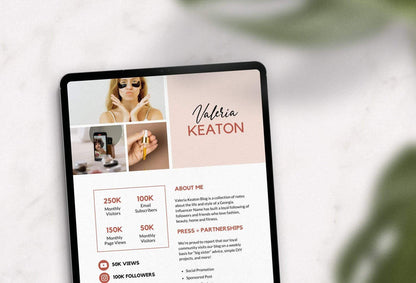 Ladystrategist Valeria Media Kit Canva Template for Influencers instagram canva templates social media templates etsy free canva templates