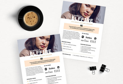 Ladystrategist Vanessa Speaker One-Sheet Canva Template instagram canva templates social media templates etsy free canva templates