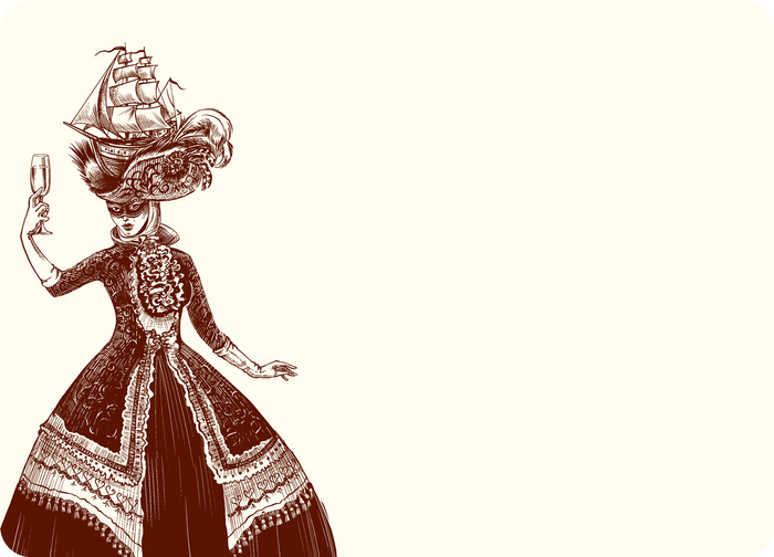 Venetian Carnival Masked Lady A6 Notes