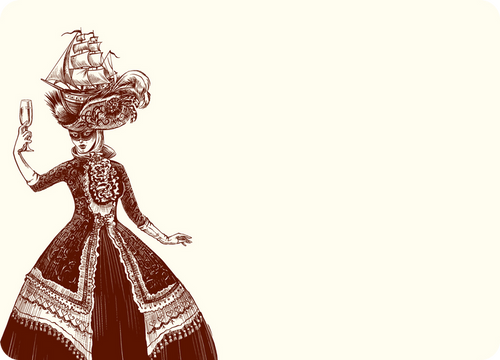 Venetian Carnival Masked Lady A6 Notes