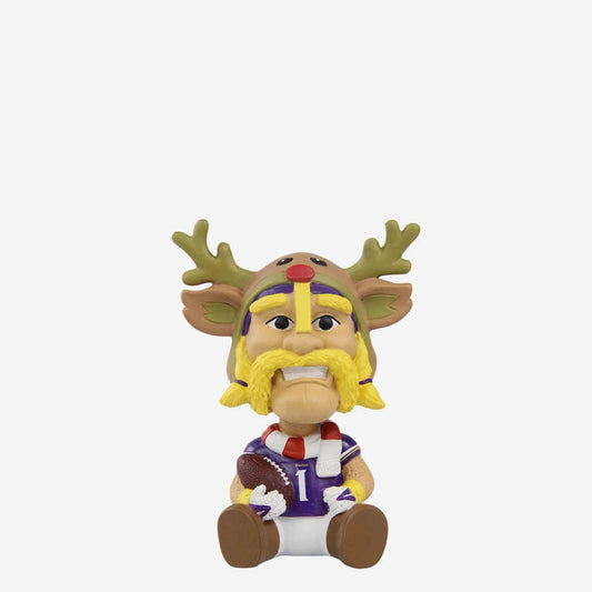 Viktor The Viking Minnesota Vikings Christmas Bobble Bro Mini Bobblehead NFL