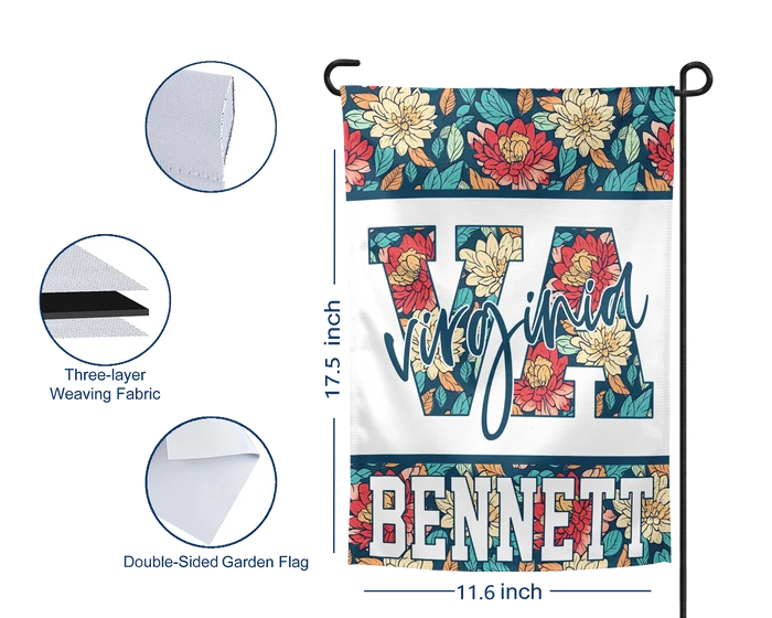 Virginia Blooms | Personalized Garden Flag