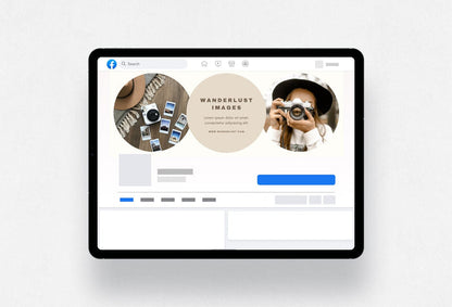 Ladystrategist Wanderlust Images Facebook Cover for Photographers Editable Canva Template instagram canva templates social media templates etsy free canva templates