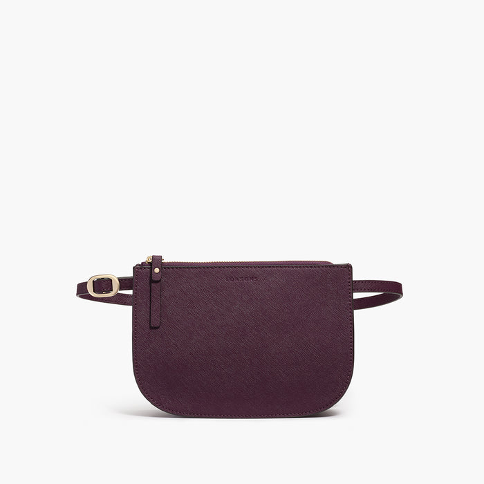 Profile - Waverley 2 - Saffiano Leather - Plum / Gold / Grey - Crossbody Bag - Lo & Sons